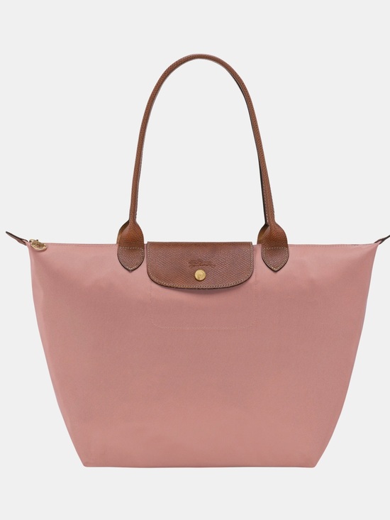 Longchamp Handbags - Longchamp Le Pliage Tote in Dusty Rose with Brown Trim large
